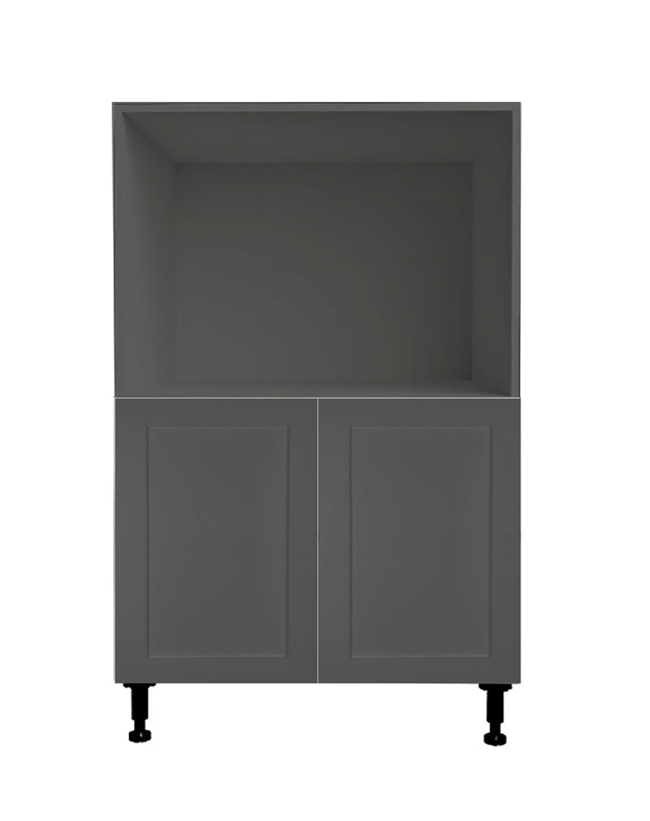 Shaker Matte Grey Kitchen Base Cabinet Microwave 24 L x 34-3/4 H x 24 P in