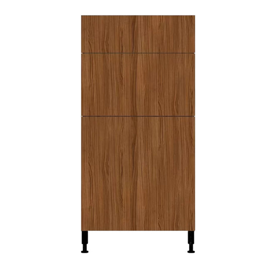 Armoire de cuisine  3 tiroirs cannelle chaude 15 L x 34 3/4 H x 24 P po.