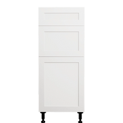 Armoire de cuisine bas 3 tiroirs shaker blanc 15 L x 34 3/4 H x 24 po.