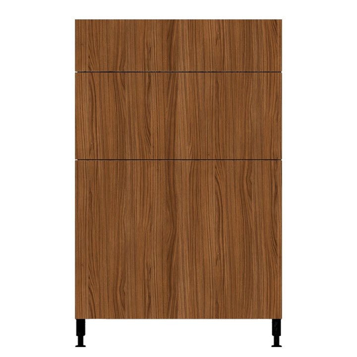 Hot Cinnamon Kitchen Base Cabinet 3 Drawers Unit 24 L x 34 3/4 H x 24 P in.