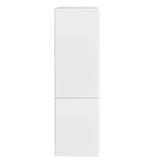 Glossy White Kitchen Cabinet Upper Pantry 1 Door Unit 15 L x 55 H x 24 P in