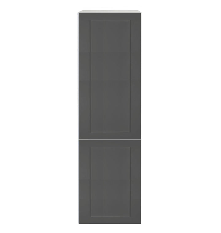 Armoire de cuisine  garde-manger 1 porte shaker gris mat 15 L x 55 H x 24 P po