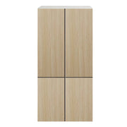 24 L x 49 ¼ H x 24 P" Natural Beauty Kitchen Cabinet Upper Pantry 2 Doors Unit