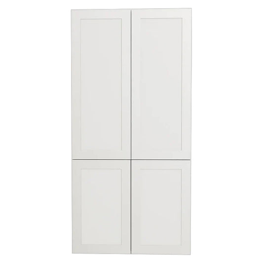 Shaker White Kitchen Cabinet Upper Pantry 2 Doors Unit 24 L x 49 ¼ H x 24 P in