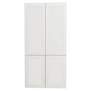 Armoire de cuisine garde-manger 2 portes shaker Blanche mat 30 L x 55 H x 24 P po