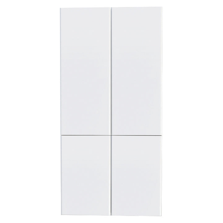 Glossy White Cabinet Upper Pantry 2 Doors Unit 24 L x 55 H x 24 P in