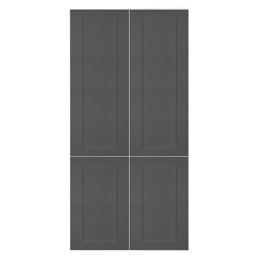 Shaker Matte Grey Kitchen Cabinet Upper Pantry 2 Doors Unit 24 L x 55 H x 24 P in