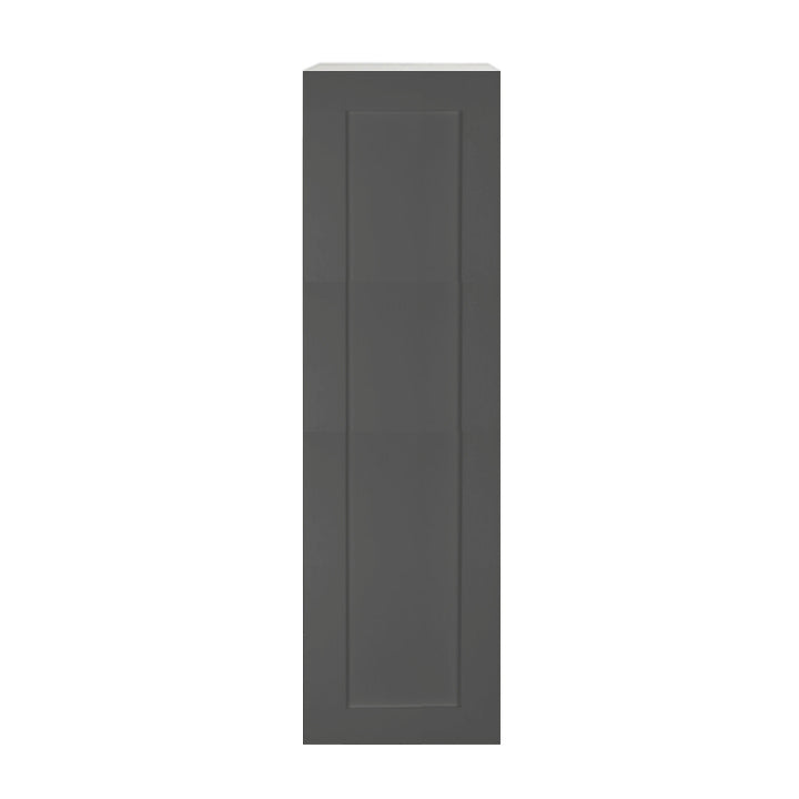 Shaker Matte Grey Kitchen Cabinet Upper 1 Door Unit 9 L x 36 H x 12.5 P in