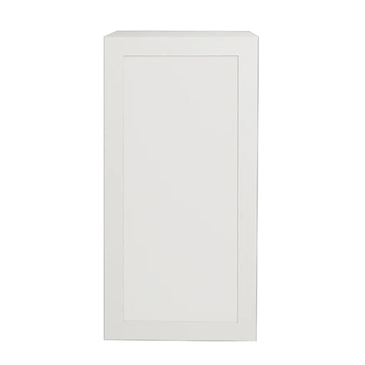 Shaker Matte White Kitchen Cabinet Upper 1 Door Unit 15 L x 36 H x 12 1/2 P in