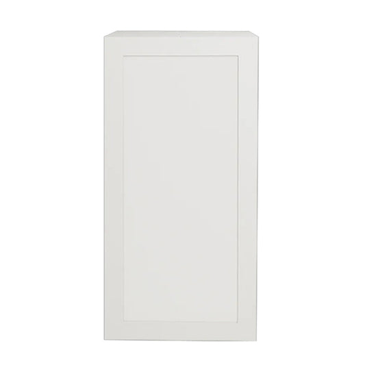 Shaker Matte White Kitchen Cabinet Upper 1 Door Unit 15 L x 36 H x 12 1/2 P in