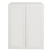 27 L x 36 H x 12 1/2" Shaker Matte White Kitchen Cabinet Upper 2 Doors Unit