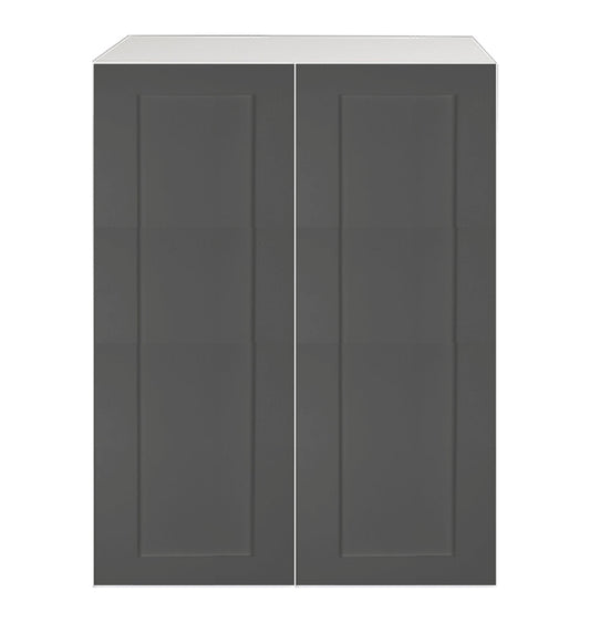 Armoire de cuisine haut 2 Portes shaker gris mat 24 L x 36 H x 12,5 P po