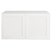 28 L x 15 H x 12 1/2 P" Shaker White Upper Refrigerator Kitchen Cabinet 2 Doors