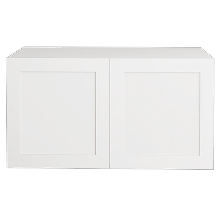 28 L x 15 H x 12 1/2 P" Shaker White Upper Refrigerator Kitchen Cabinet 2 Doors