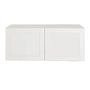 30 L x 14 H x 12 1/2" Shaker White Upper Refrigerator Kitchen Cabinet 2 Doors