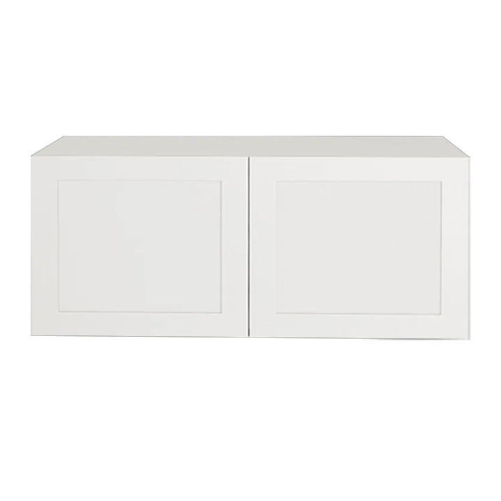 Shaker Matte White Kitchen Cabinet Upper Range 2 Doors Unit 30 L x 24 H x 12 1/2 P in