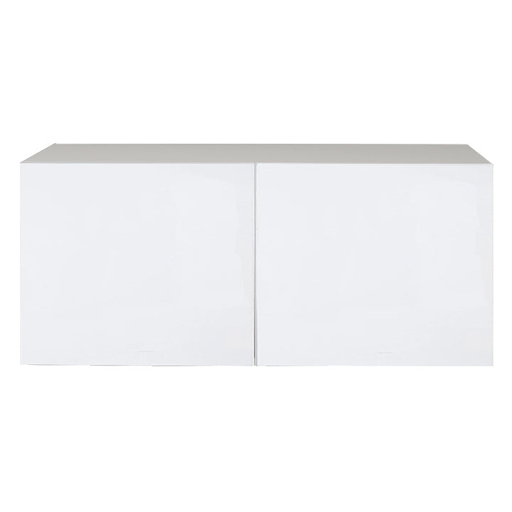 30 L x 20 H x 12 1/2 P" Glossy White Kitchen Cabinet Upper Refrigerator 2 Doors Unit