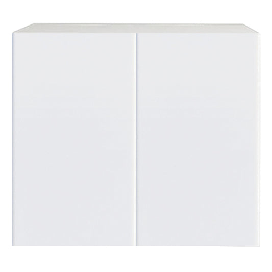 Glossy White Kitchen Cabinet Upper 2 Doors Unit 30 L x 36 H x 12.5 P in