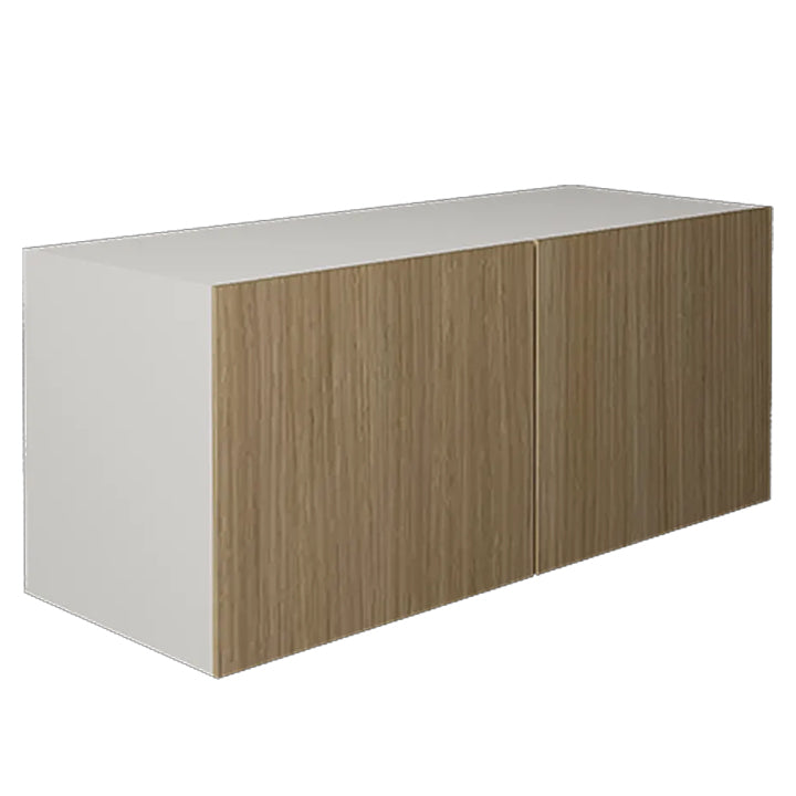 33 L x 14 H x 12 1/2 P" Natural Beauty Kitchen Cabinet Upper Refrigerator 2 Doors