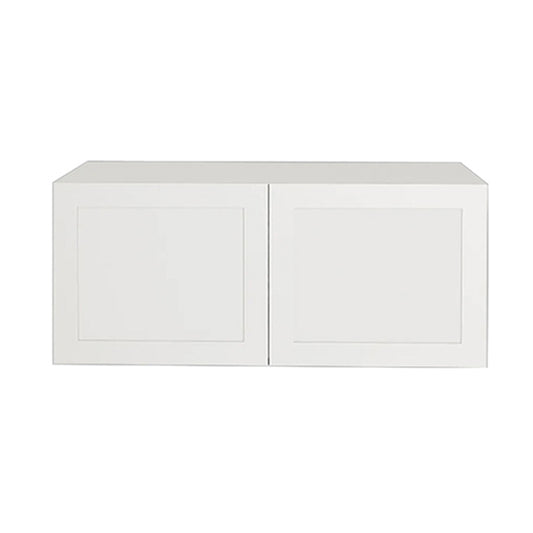 Shaker Blanc Armoire Cuisine Haut 2 Portes Réfrigérateur/Shaker White Upper Kitchen Cabinet Refrigerator 2 Doors 33 L x 14 H x 12 1/2 P po/in