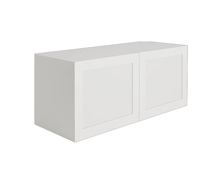 Shaker armoire de cuisine haut de réfrigérateur 2 Portes Blanche mat  Unité 30 L x 20 H x 12 1/2 P po