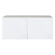 33 L x 20 H x 12 1/2 P" Glossy White Kitchen Cabinet Upper Refrigerator 2 Doors