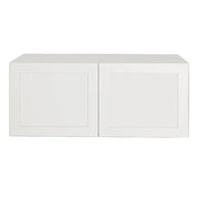 36 L x 20 H x 12 1/2" Shaker Matte White Kitchen Cabinet Upper Refrigerator 2 Doors