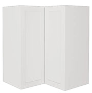 24 L x 36 H x 12 ½" Shaker Matte White Kitchen Cabinet Upper Corner Unit
