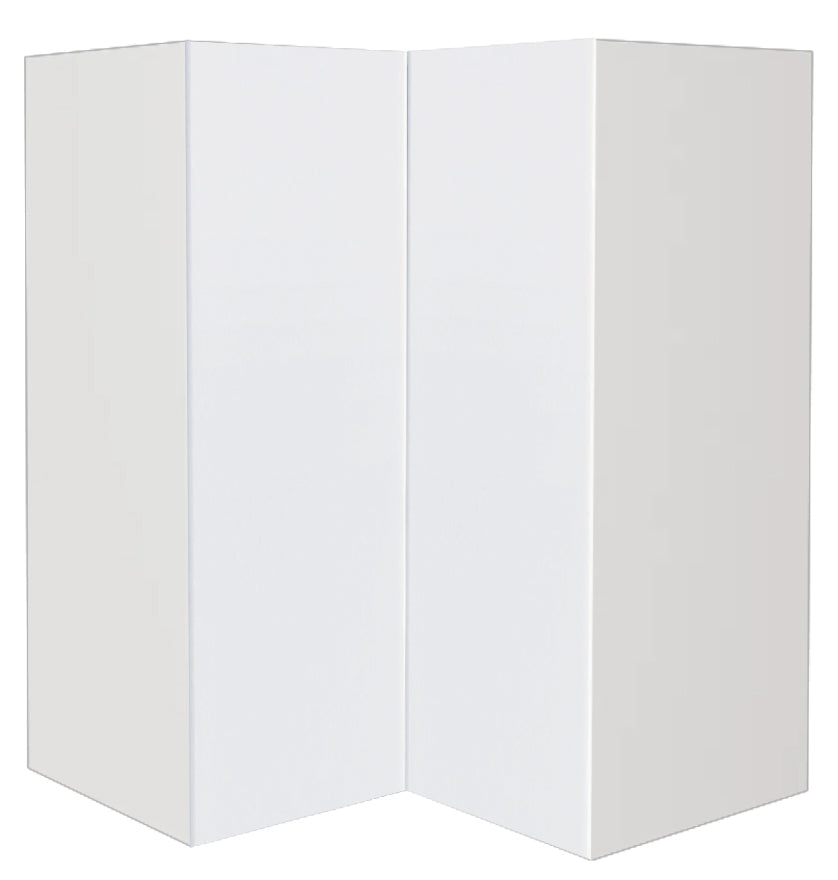 Armoire de cuisine haut en coin blanc laqué 24 L x 36 H x 12 ½ P po