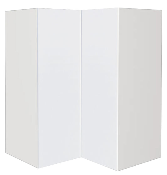 Glossy White Kitchen Cabinet Upper Corner Unit 24 L x 36 H x 12 ½ P in