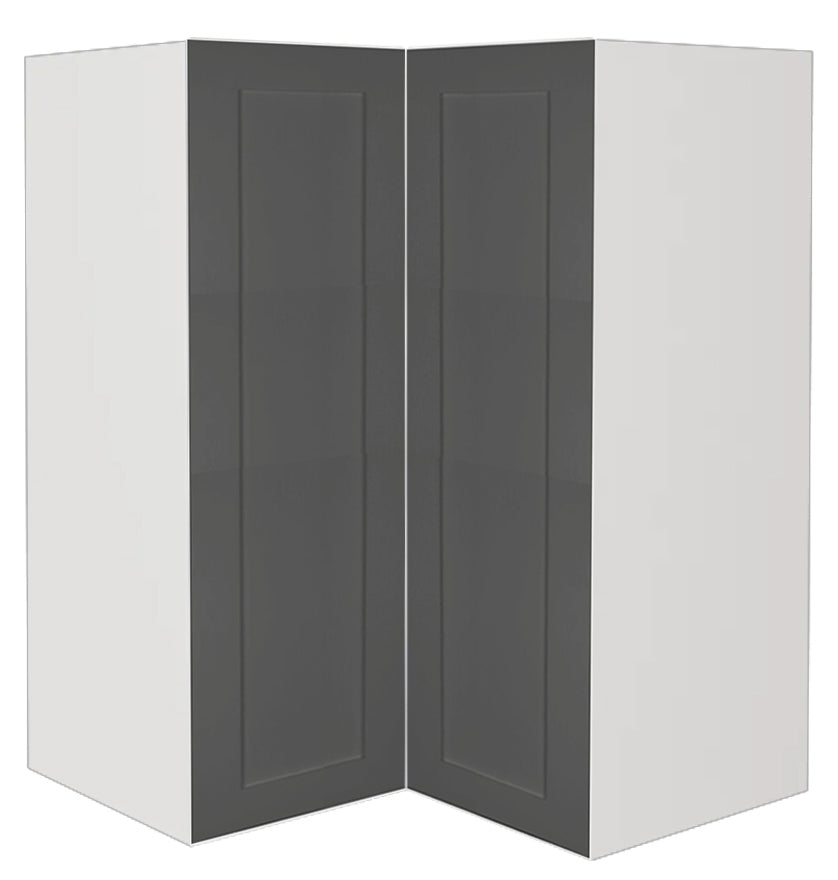 Armoire de cuisine haut en coin haut shaker gris mat 24 L x 36 H x 12 ½ P po