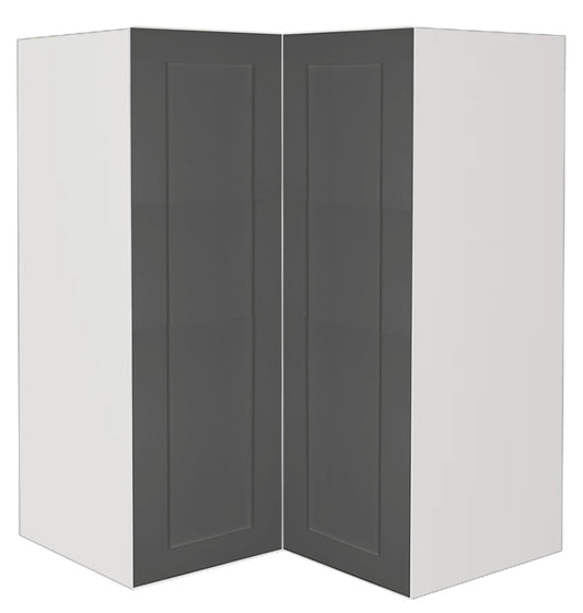 Shaker Matte Grey Kitchen Cabinet Upper Corner Unit 24 L x 36 H x 12 ½ P in