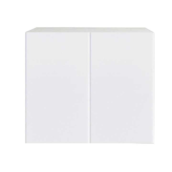 Glossy White Kitchen Cabinet Upper Range 2 Doors Unit 24 L x 21 H x 12 1/2 P in