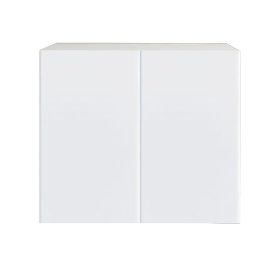 Glossy White Kitchen Cabinet Upper Range 2 Doors Unit 24 L x 21 H x 12 1/2 P in