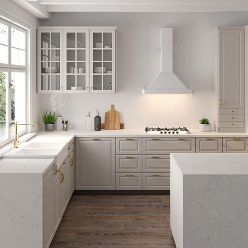 Countertop Quartz 2cm - 3cm LXHA Adagio Gold 63x130 in.