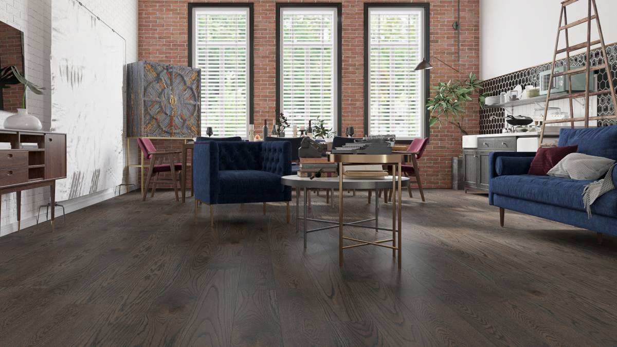 Engineered Hardwood Flooring American Oak 6 in Collection Coffee.