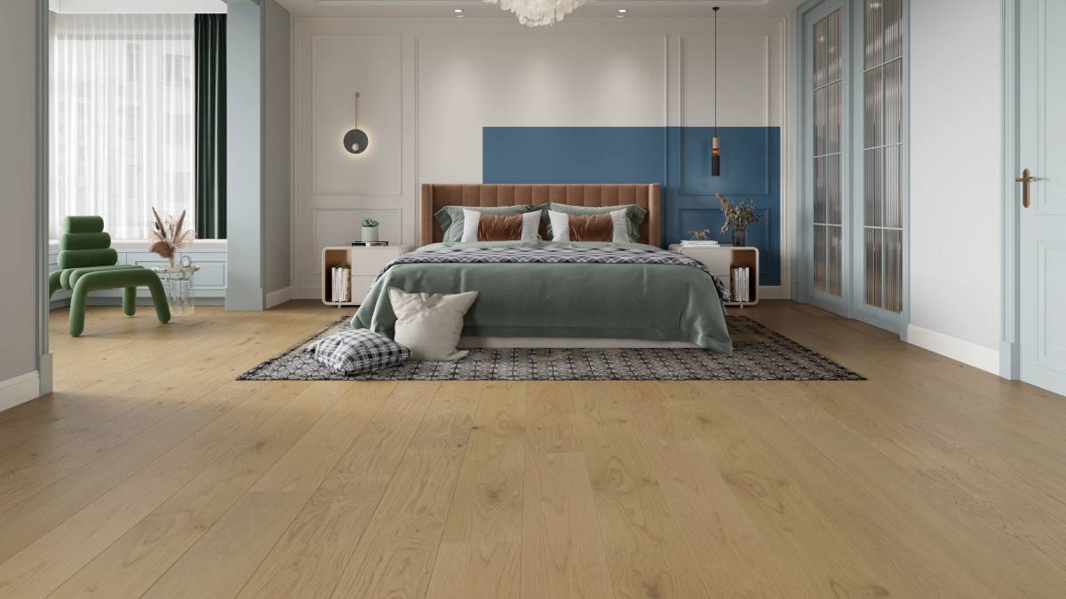 Engineered Hardwood Flooring American Oak 6 in Collection Moon Light.