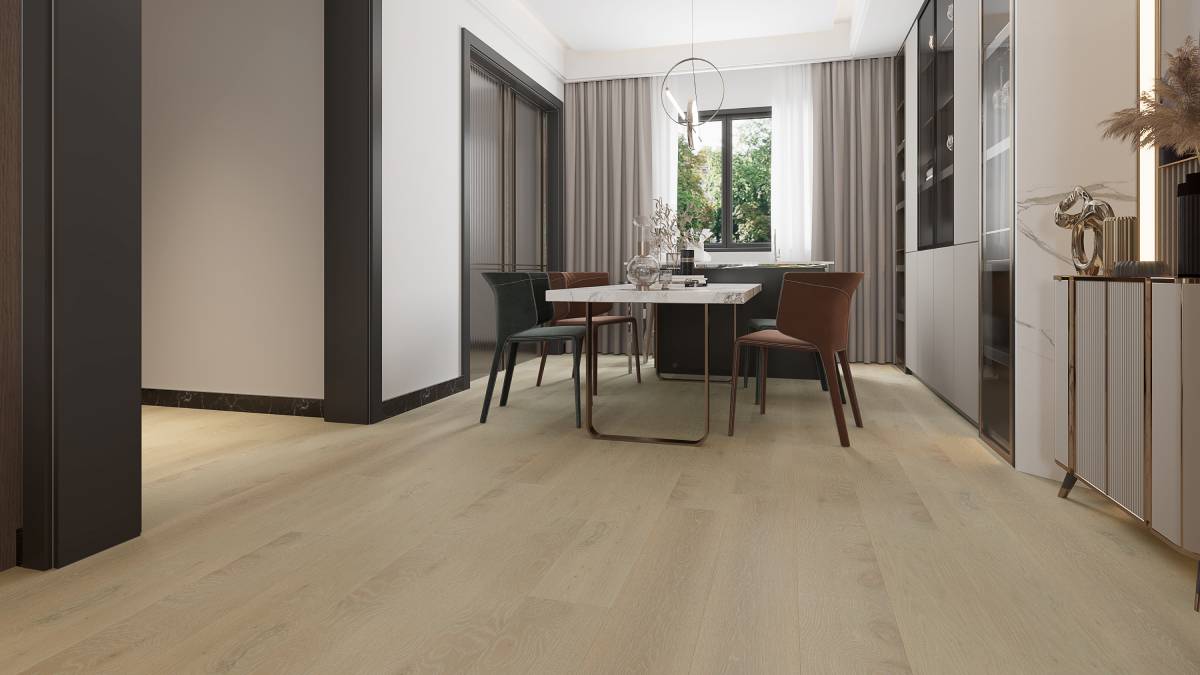 Engineered Hardwood Flooring American Oak 7 in Collection Wheat Berry.