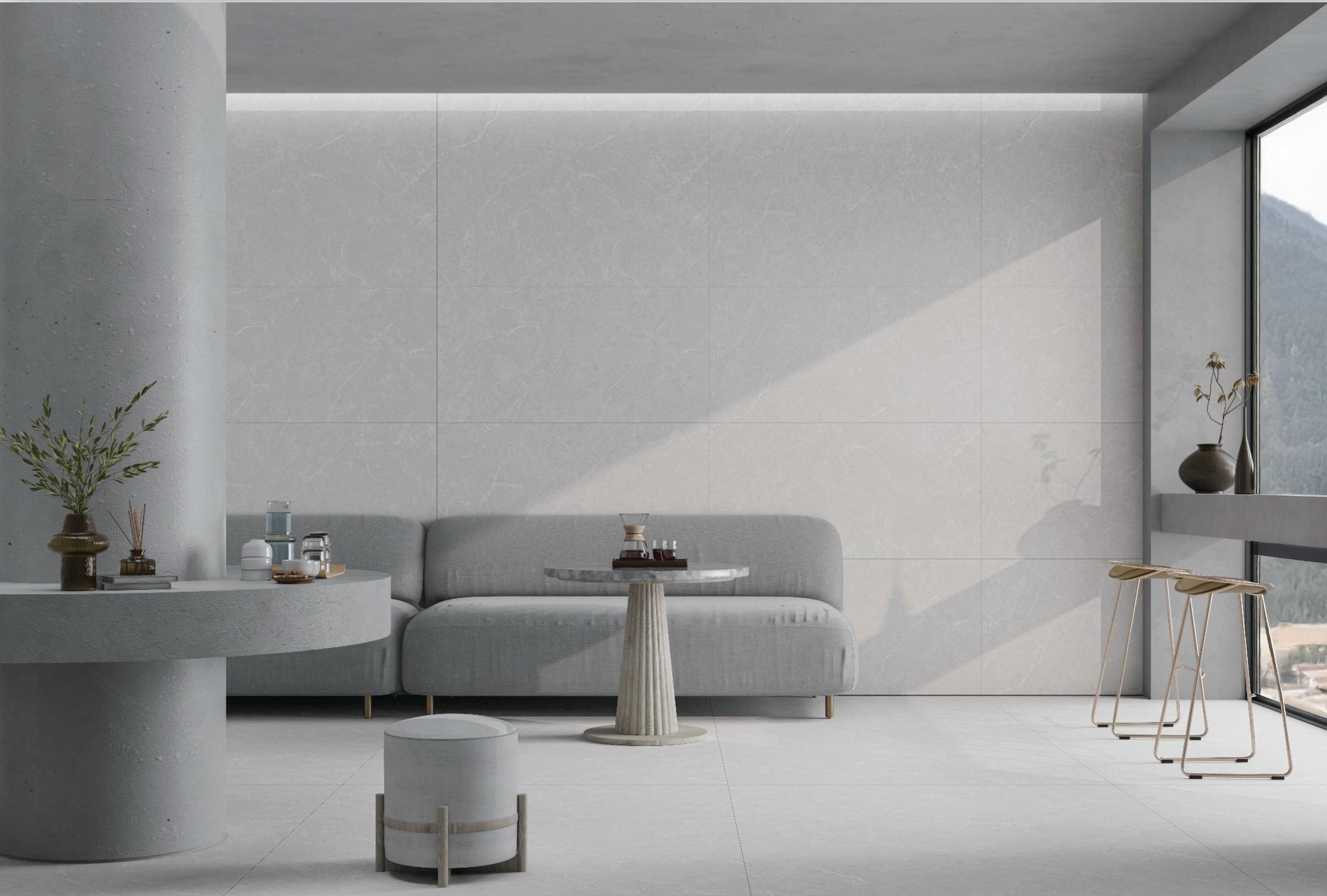 Porcelain Tile ARCADIA BIANCO Collection 3 Sizes 1 Color 2 Finishs.