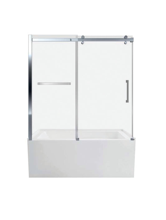 Bathtub Sliding Door W60 x H55 in. Flat Tube