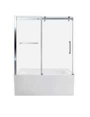 Bathtub Sliding Door W60 x H55 in. Flat Tube
