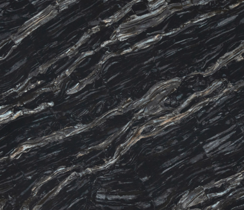 Countertop Quartz 2cm - 3cm NeoMarmo Black Aurella SF 63x126 in