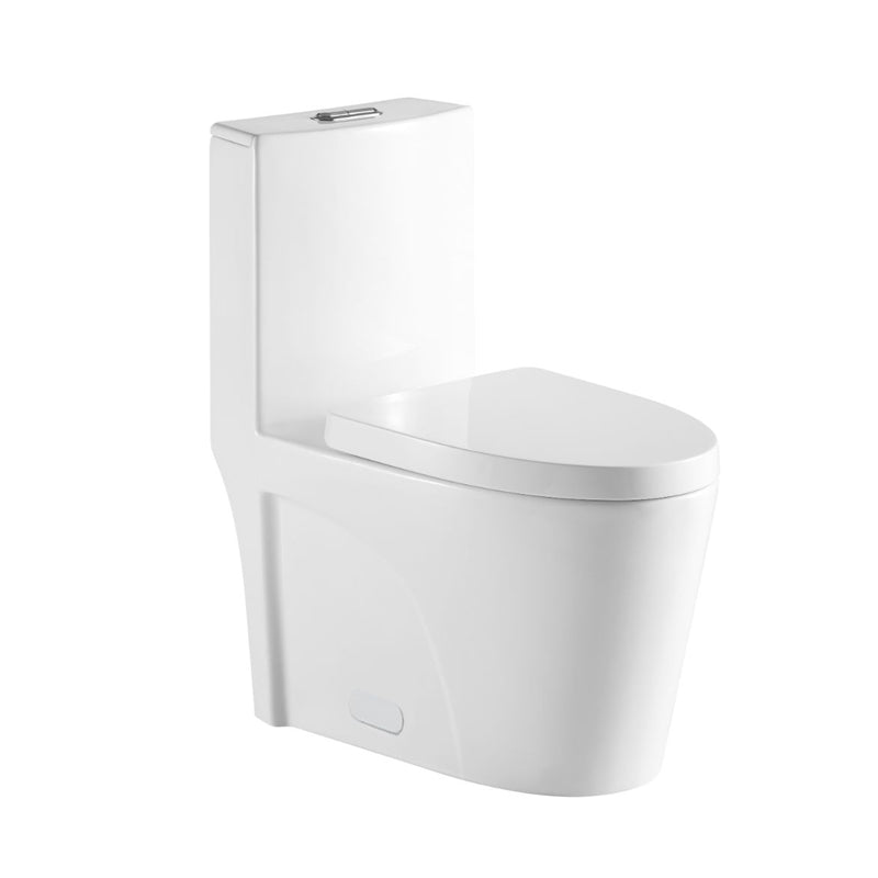 One-piece toilet, elongated bowl shape White NRD-CL-12011