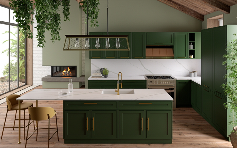 Countertop Quartz 2cm - 3cm LXHA Calacatta Verde SF 63X130 in