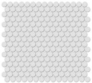 Porcelain Tile Soho Gallery Grey Penny Round Matte Mosaic 3/4 in 9.69 SF Box