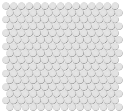 Porcelain Tile Soho Gallery Grey Penny Round Matte Mosaic 3/4 in 9.69 SF Box