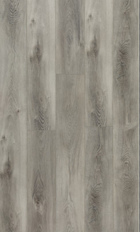 Revêtement de sol en vinyle gris 7 mm avec membrane incluse, boîte de 16,91 pi²