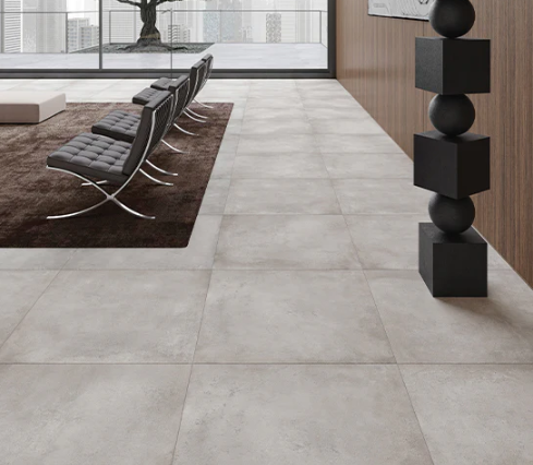 Tuile de porcelaine Ceraforge Titanium Matte rectifiée Porce 24x24 po