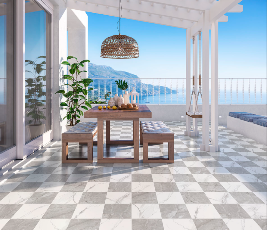 Calacatta Grigio Chekered 24x24