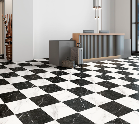 Calacatta marquina Chekered 24x24 matte